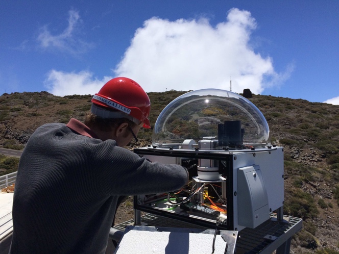 Photograph of telescope in its enclosure