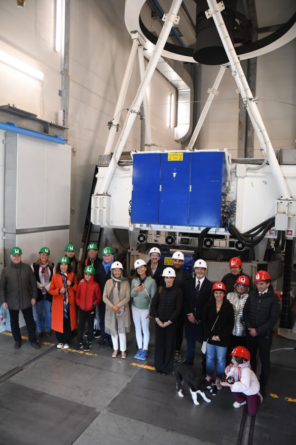 The group during the visit at the TNG after the
      inauguration ceremony of the exposition